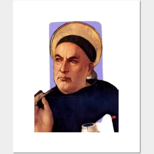 Italian priest Thomas Aquinas illustration Posters and Art